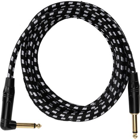 Câble Guitare Électrique JORINDO 6.35mm Jack Doré, Blindé Anti-Bruit JD6220
