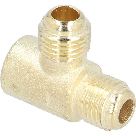 Adaptateur en T (2 pièces) pour compresseur d'air 550 W, clapet anti-retour sans huile, raccord fileté (1/4)