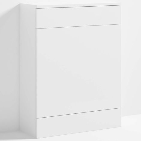 Gloss White 500 x 300mm Back to Wall WC Unit Concealed Cistern Toilet Cabinet (1/3)