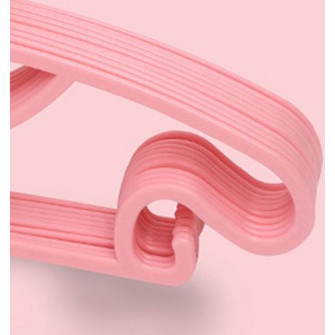 10 dicke Kunststoff-Kleiderbügelüberzüge mit rosa Schleifenmuster zum Trocknen von Babykleidung