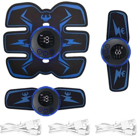 Stimulateur musculaire EMS rechargeable par USB, coach de fitness intelligent, appareil d'entraînement abdominal sans fil. (1/5)