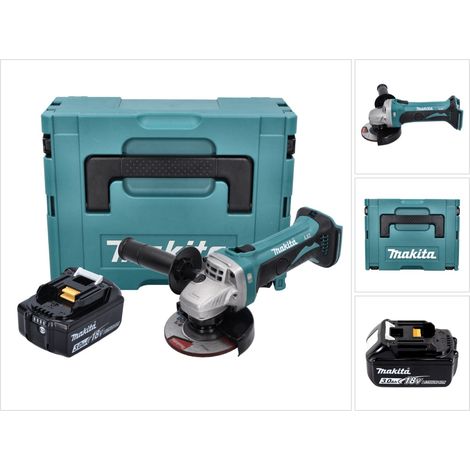 Makita DGA 452 F1J Smerigliatrice angolare a batteria 18 V 115 mm + 1x batteria ricaricabile 3,0 Ah + Makpac - senza caricabatterie