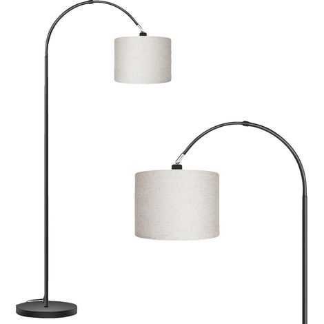 Lampadaire, Abat-jour réglable, Ampoule à lumière chaude, 1 pièce (1/2)
