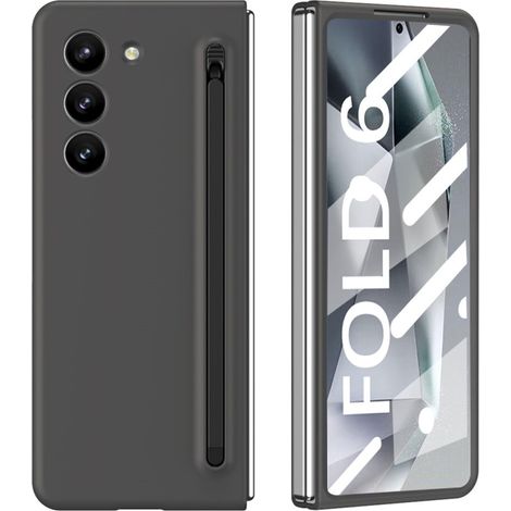 Custodia per Samsung Galaxy Z Fold6 5G con vetro e stilo, grigio/nero (1/5)