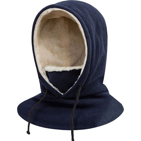 Sturmhaube für Damen und Herren, multifunktional, winddicht, warmes Fleece, verstellbar, mit Nackenwärmer, Outdoor-Maske, zum Radfahren/Wandern, 28 x 44 cm, Blau (1/5)