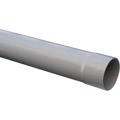 First Plast – Tube de descente gouttière 25 – Ø80 gris – Longueur 4 m – PVC haute qualité – Assemblage par collage (1/3)