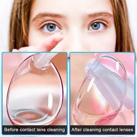 Nettoyeur de lentilles de contact ultrasonique portable avec vibration haute fréquence à 360°. (1/4)