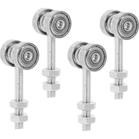 pour portes coulissantes lot de 4 double roulement à billes (1/5)