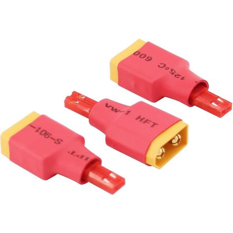 3 pièces sans Fil Connecteur: XT60 / XT-60 mâle vers JST Adaptateur (C50-3) (1/5)