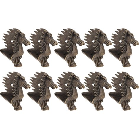 Lot de 10 pieds de boîte à bijoux style vintage de en alliage, légères, protections d'angle couleur bronze pour la maison (1/5)