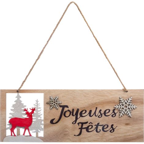 Décoration de Noël à suspendre en bois Jeanne