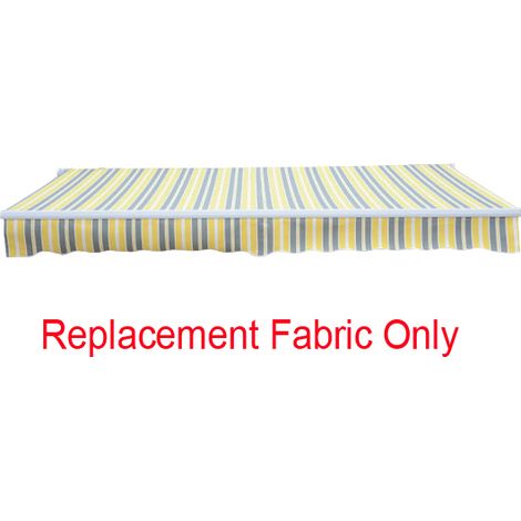 Greenbay 2.5x2m Garden Awning Replacement Fabric Top Cover Front Valance Yellow-Stripe