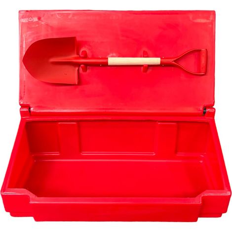 Bac à sable incendie/ à sel de déneigement 50l + pelle (1/4)