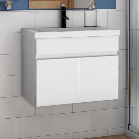 Dick Keramik Waschbecken mit Unterschrank