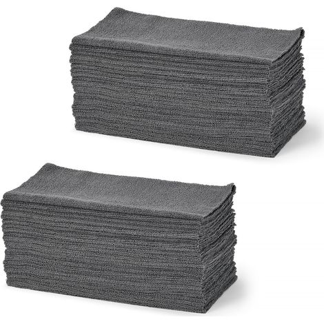 12" x 12" Mikrofasertücher, Grau, 48er-Packung, für Autos, LKWs und Boote – Fleckenfreie Trockenreinigung (1/4)
