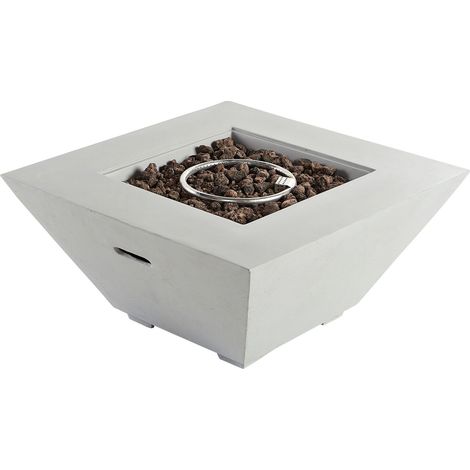 Focolare da giardino Patio GRC Bruciatore in acciaio inox gas propano grigio chiaro Katmai