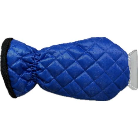 Raschietto per ghiaccio con guanto raschietto per parabrezza, elastico, colore: blu
