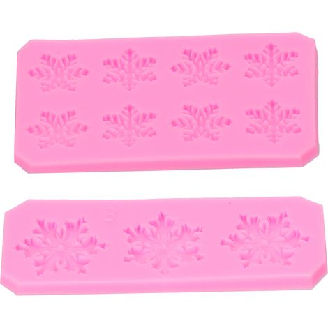 Moule en silicone flocon de neige en fondant pour Noël, décoration de gâteau d'anniversaire d'hiver, moule en silicone pour desserts du Nouvel An (1/5)