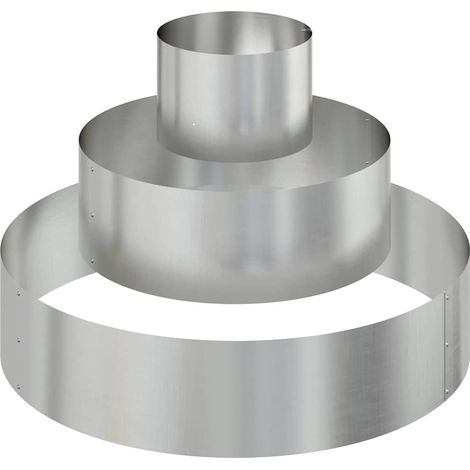 Jardinière  Cache-pot de jardin Argent 90 x 90 x 20 cm Acier galvanisé (1/5)