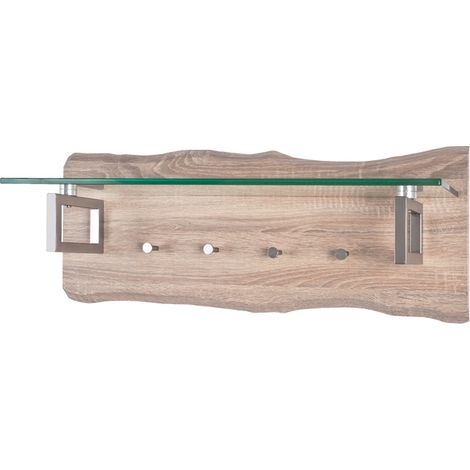 Patère murale chêne clair Dim : L75 x H29 x P22 cm