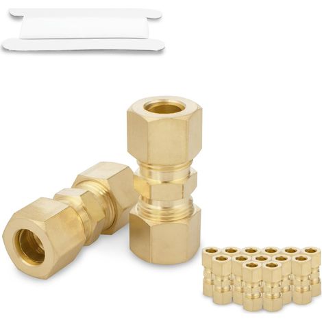 Raccord de réparation pour durite de frein, lot de 4, 3/16 pouce, connecteur métallique universel, kit de jonction de tuyau de freinage, pièce détachée auto, réparation rapide et étanche, compatible a (1/4)