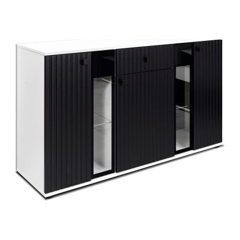 Aparador CALI 140 cm negro y blanco