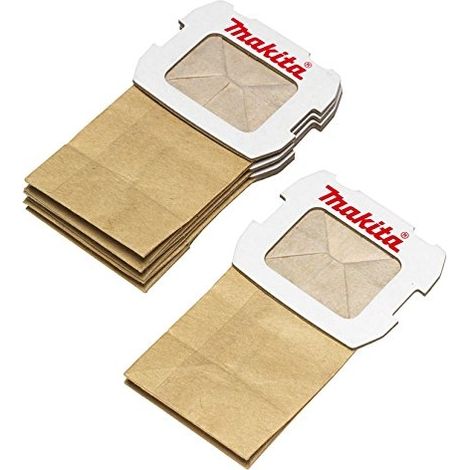 Makita – Sac à poussière papier pour ponceuse vibrante et excentrique – Compatibilité BO4558/BO4565/BO5030/BO5031/BO3710/BO3711 – Lot de 5 – 1947469