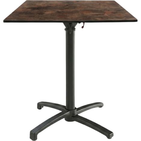Table Pliable 59x59 cm plateau Compact modèle TABLE OXIDE COMPACT pied T-One (1/3)