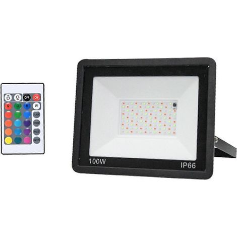 100W RGB LED-Flutlicht AC100-265V IP66 Wasserdicht für die Außenbeleuchtung von Gärten, Terrassen und Höfen (1/5)