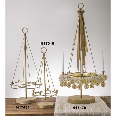 ARPIMEX Albero di Natale con 4 Portacandela Gold