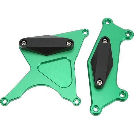 2x Carter Protection Moteur en Alliage d'Aluminium CNC pour Embrayage et Boîte de Vitesses, Protection Anti-Chute pour Versys Kle650 2006-2020, Vert (1/5)