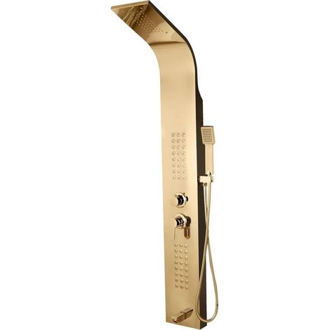 Colonna doccia idromassaggio in acciao inossidabile - H150 cm - Colore oro (1/2)
