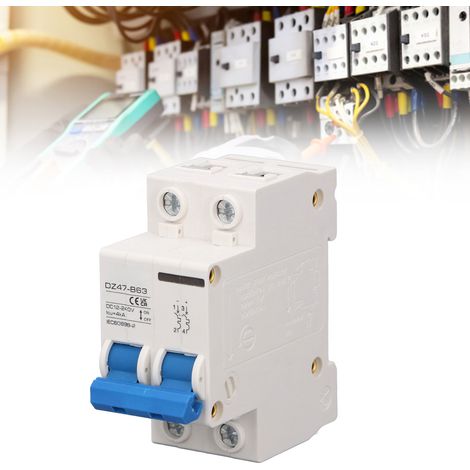 2-poliger Gleichstrom-Leistungsschalter Typ B für Photovoltaikanlagen, 12–240 V, DZ47-B6310A (1/5)