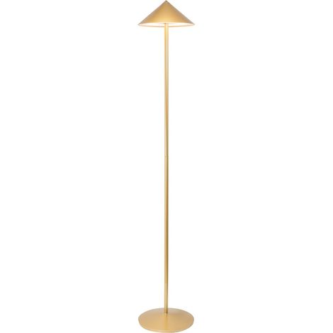 Zafferano Lampada da Terra Led Ricaricabile Pina XXL - 6W, IP65, Dimmer Touch, Testa Magnetica, Design Moderno per Interni ed Esterni - Oro (1/5)