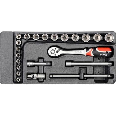 Yato wkładka do szuflady zestaw narzędzi 3/8" 22elem. (1/3)