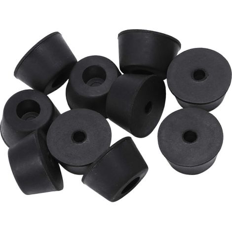 10 patins coniques encastrés de 21 x 12 mm en caoutchouc. Matériau : caoutchouc. (1/5)