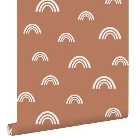 papier peint arcs en ciel terracotta et blanc  - ESTAhome (1/5)