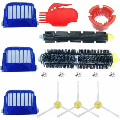 Accessoire pour iRobot Roomba Série 600 Kit d'entretien avec Brosses & Filtres pour 600 605 610 615 616 620 621 625 630 631 632 650 651 660 670 671 680 691 696 - Kit de 15 pièces (1/3)