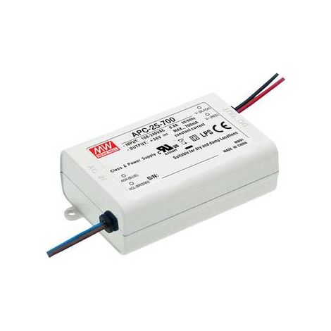 DRIVER LED MEAN WELL APC-25-700 25.2 W 11-36 V 700 MA COURANT CONSTANT