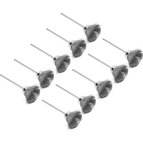 10 Pièces Brosses Métalliques pour Perceuse, Accessoires de Nettoyage en Acier Inoxydable pour Polissage et Décapage (1/5)