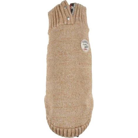 Maglioncino per cani beige modello Today con colletto con zip: 45 cm