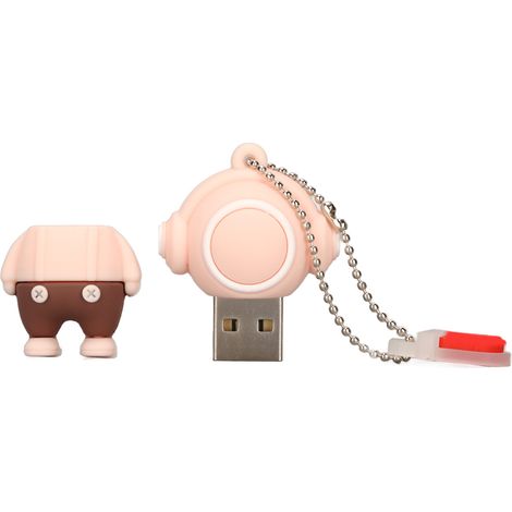 Clé USB style dessin animé, interface USB 2.0, plug and play, haute vitesse, pour photos et vidéos, orange clair, 64 Go (1/5)