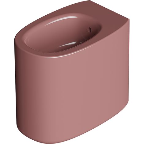 IDILLA Bidet monobloc. Rose brillant. Bonde. Kit fix