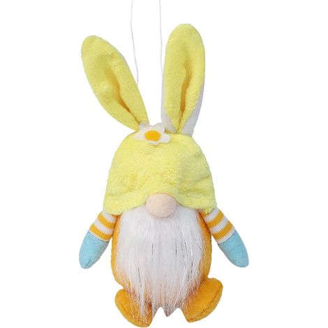 Lapin En Peluche - Décoration Suspendue Pour Arbre De Pâques - Ornement De Printemps - Lot De 1 (1/4)