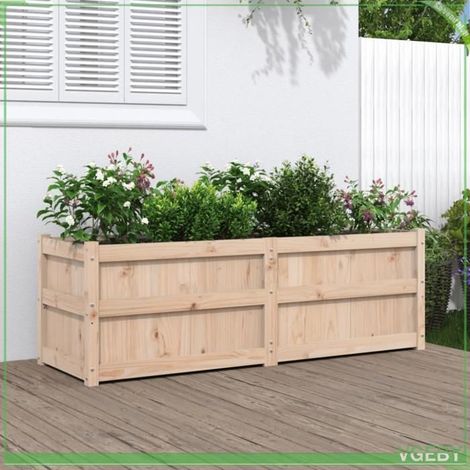 Jardinière - FAFEICY - 837484 - Bois de pin massif - 150 x 50 x 50 cm - Non traité (1/5)