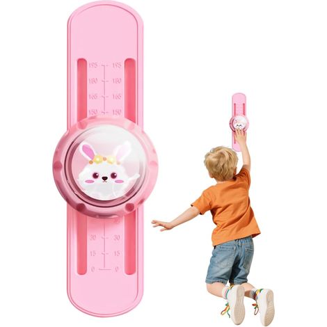 Medidor de altura de pared, contador de altura con control por voz - Regla de crecimiento de jirafa, no requiere perforación, para el hogar, la puerta o el dormitorio de los niños. (1/5)
