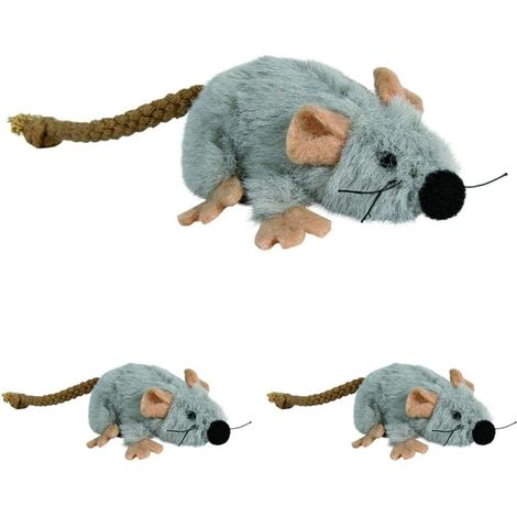 Souris en Peluche Jouet pour Chat,10 cm (Lot de 3) (1/2)