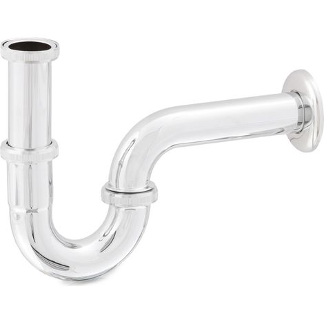Siphon universel en P pour bidet en laiton chromé Adria (1/3)