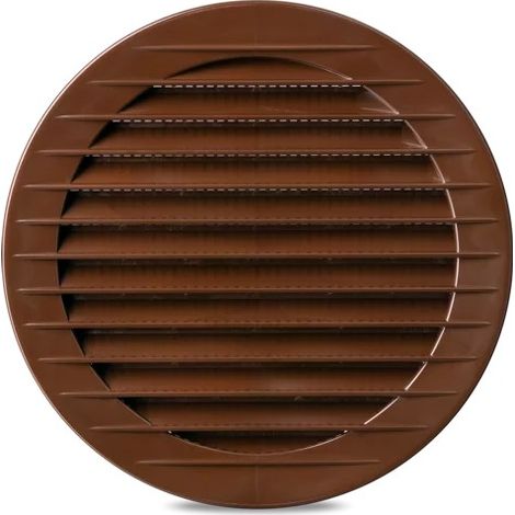 Griglia rotonda con rete FI 125 marrone - RX 02-226