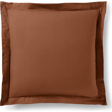 Taie d'oreiller "Prémium" toutes dimensions - Prémium Paprika - 63 x 63 cm volant plat piqué - Prémium Paprika -